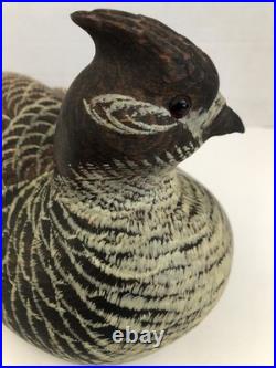 CHRIS OLSON BIG SKY CARVERS MASTER EDITION 22 of 300 CARVED RUFFLED GROUSE XLNT