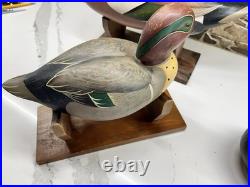 Cabin Creek Big Sky Carvers 3 decoys! -Rustic distressed look 2 on cradles NICE