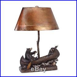 Canoe Trip Copper Lamp By Big Sky Carvers 3005030114 NIB