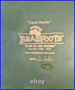 Card Sharks BEARFOOTS by Jeff Fleming Big Sky Carvers Bear Figure Numbered
