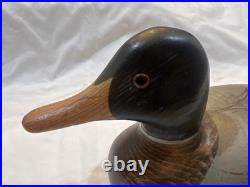 Carved Wood Duck Decoy Big Sky Carvers Bozeman MT Signed Barbara Stafford
