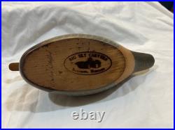 Carved Wood Duck Decoy Big Sky Carvers Bozeman MT Signed Barbara Stafford