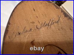 Carved Wood Duck Decoy Big Sky Carvers Bozeman MT Signed Barbara Stafford