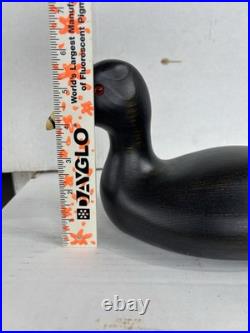 Carved Wood Duck Decoy Big Sky Carvers Bozeman MT Signed K. Basta