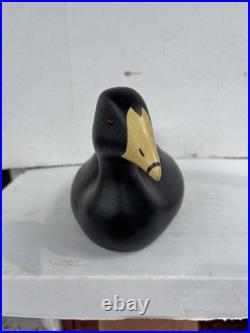 Carved Wood Duck Decoy Big Sky Carvers Bozeman MT Signed K. Basta