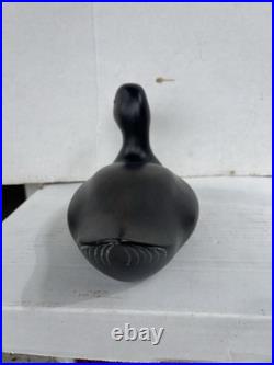 Carved Wood Duck Decoy Big Sky Carvers Bozeman MT Signed K. Basta