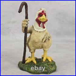 Christmas Collectible Big Sky Carvers Chickentivity Figurines Nativity Set of 9