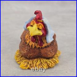 Christmas Collectible Big Sky Carvers Chickentivity Figurines Nativity Set of 9