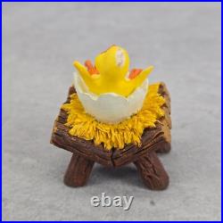 Christmas Collectible Big Sky Carvers Chickentivity Figurines Nativity Set of 9