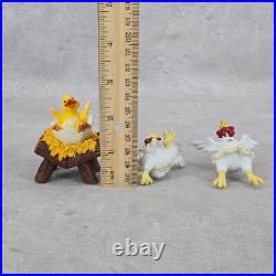 Christmas Collectible Big Sky Carvers Chickentivity Figurines Nativity Set of 9