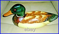Collectible Big Sky Carvers WOODEN CARVED MALLARD DUCK Signed by Thomas Chandler