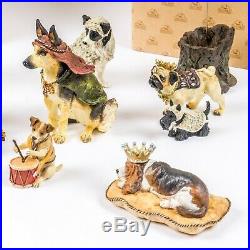 Complete Big Sky Carvers Dogtivity I and II Canine Dog Nativity Set with Boxes