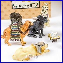 Complete Big Sky Carvers Dogtivity I and II Canine Dog Nativity Set with Boxes