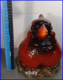 Cookie Jar Fat Cardinal Phyllis Driscoll Big Sky Carvers 10 Retired