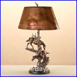 Cowboy Elk Hunter Copper Lamp By Big Sky Carvers B5030057 NIB