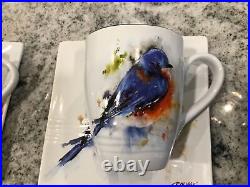 Dean Crouser Big Sky Carvers Hummingbird / Bluebird Plate Mug Set