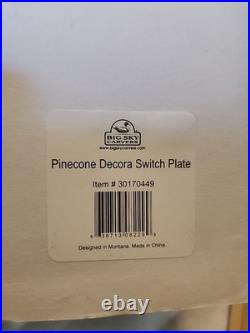 Demdaco Big Sky Carvers Pinecone Electrical Outlet Cover Lot of 8 Cabin Country