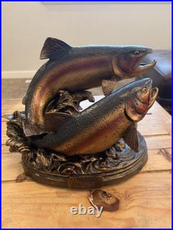 Dick Idol Big Sky Carvers Rainbow Rising Fish Handmade Resin Figurine