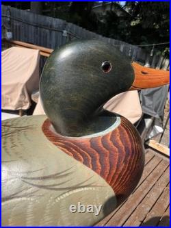 Duck Decoy Big Sky Carvers Montana USA Wood Duck Weyerhaeuser Mallard
