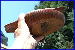 Duck Decoy Handcarved Wood by Big Sky Carvers with Metal Badge