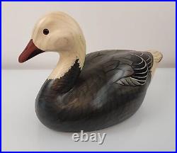 Ducks Unlimited 1996 Wood Blue Goose Signed Sally A. McMurray Big Sky Carvers