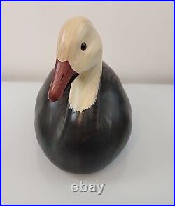 Ducks Unlimited 1996 Wood Blue Goose Signed Sally A. McMurray Big Sky Carvers