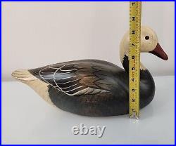 Ducks Unlimited 1996 Wood Blue Goose Signed Sally A. McMurray Big Sky Carvers