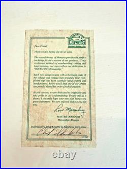 Ducks Unlimited BIG SKY CARVER Signed UNIONTOWN CHAPTER 3D Sign Life Sponsor 17