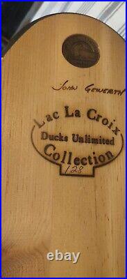 Ducks Unlimited Bluebill Duck Decoy Lac La Croix -Big Sky Carvers Duck Decoy