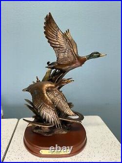 Ducks Unlimited Sculpture Headed Out Mallard In Box Designed By Big Sky Carvers