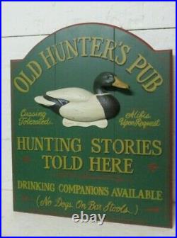 Ducks Unlimited Sign Old Hunters Pub Handpainted Duck Hunting Decoy Meissenburg