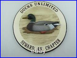 Ducks Unlimited Sign Seward Alaska Chapter Big Sky Carvers Mallard Duck Signed