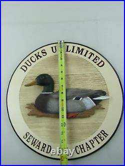 Ducks Unlimited Sign Seward Alaska Chapter Big Sky Carvers Mallard Duck Signed