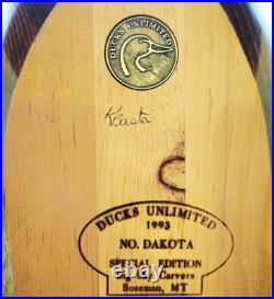 Ducks Unlimited Wood Decoy Large Special Edition Big Sky Carvers 1993 Mallard