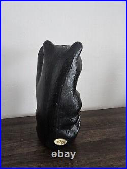 EUC Rare Jeff Fleming Big Sky Carvers Black Bear Waving 13 Wood Carving Art