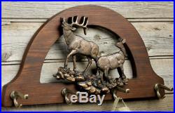 Elk Wall Coat Rack 4 Hook Big Sky Carvers Demdaco NIB #30134487