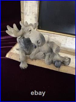 Extremely Rare Big Sky Carvers Bearfoots Hanging Moose Chalkboard
