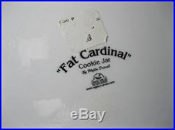 FAT CARDINAL Cookie Jar WithMatching Shakers Phyllis Driscoll, Big Sky Carvers