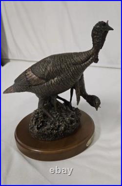 FHEB7493 Big Sky Carvers Double Take Turkey Bronze Sculpture