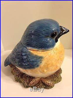 Fat Bluebird Cookie Jar By Phyllis Driscoll / Big Sky Carvers