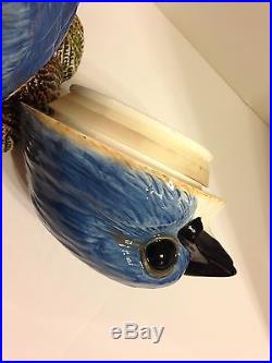 Fat Bluebird Cookie Jar By Phyllis Driscoll / Big Sky Carvers