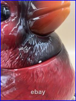 Fat Cardinal Cookie Jar By Phyllis Driscoll, Big Sky Carvers, Red Bird Retired