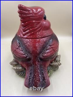 Fat Cardinal Cookie Jar By Phyllis Driscoll, Big Sky Carvers, Red Bird Retired