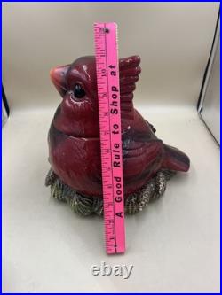 Fat Cardinal Cookie Jar By Phyllis Driscoll, Big Sky Carvers, Red Bird Retired