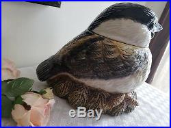 Fat Chickadee Cookie Jar by Big Sky Carvers EXTREMELY COLLECTIBLE DISCONTINUED