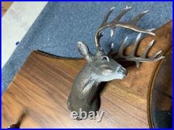 Fighting Whitetail Big sky carvers NRA 2003 deer coat rack