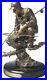 Fly-Fishing-Sculpture-Detailed-Figurine-Bronze-Finish-Desk-Mantel-Display-Decor-01-lbpm