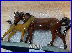 Foal Mare Horse Bonded Sculpture Figurine Hand Cast Home Decor Big Sky Carvers