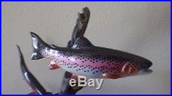 Generations Rainbow Family by Bill Reel Big Sky Carvers Wood Carved Trout Lim Ed