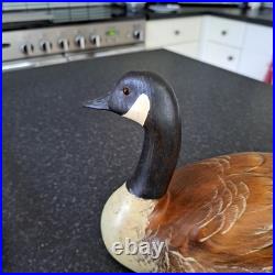 Gorgeous Carved Solid Wood Canada Goose BIG SKY Carver Decoy- Hand signed